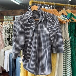 Women’s Black and White Checkered Shirt
